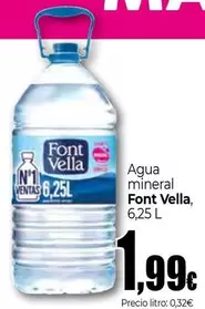 Oferta de Font Vella - Agua Mineral por 1,99€ en Unide Market