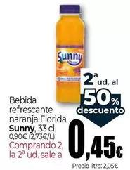 Oferta de Sunny - Bebida Refrescante Naranja Florida por 0,9€ en Unide Market
