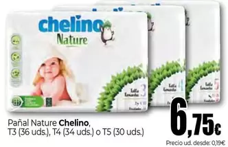 Oferta de Chelino - Pañal Nature por 6,75€ en Unide Market