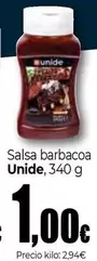 Oferta de Unide - Salsa Barbacoa por 1€ en UNIDE Alimentación