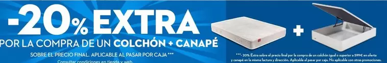 Oferta de Por La Compra De Un Colchón + Canapé en Conforama