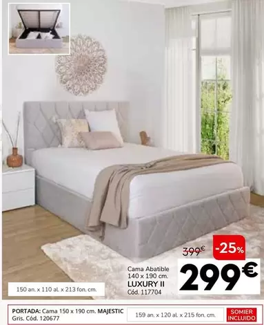 Oferta de Cama Abatible 140 X 190 Cm por 299€ en Conforama