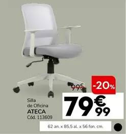 Oferta de Silla De Oficina Ateca por 79,99€ en Conforama