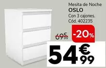 Oferta de Mesita De Noche Oslo Con 3 Cajones por 54,99€ en Conforama