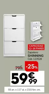 Oferta de Zapatero Shinning por 59,99€ en Conforama