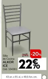 Oferta de Silla De Cocina Alkor Ice  por 22,7€ en Conforama