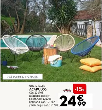 Oferta de Silla De Jardín Acapulco por 24,99€ en Conforama