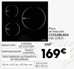 Oferta de Placa De Inducción CCIG3BL604 por 169€ en Conforama