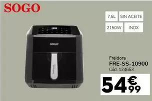 Oferta de Sogo - Freidora por 54,99€ en Conforama