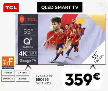Oferta de TCL - Tv Qled 55" 55C655 por 359€ en Conforama