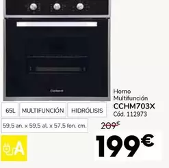 Oferta de Horno Multifunción CCHM703X por 199€ en Conforama