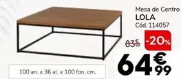 Oferta de Mesa De Centro Lola  por 64,99€ en Conforama