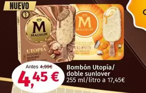 Oferta de Magnum - Bombon Utopia/ Doble Sunlover por 4,45€ en Maskom Supermercados