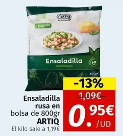 Oferta de Artiq - Ensaladilla Rusa En Bolsa De por 0,95€ en Maskom Supermercados
