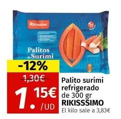 Oferta de Rikisssimo - Palito Surimi Refrigerado por 1,15€ en Maskom Supermercados