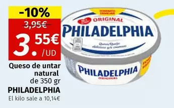 Oferta de Philadelphia - Queso De Untar Natural por 3,55€ en Maskom Supermercados