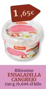 Oferta de Rikisssimo - Ensaladilla Cangrejo por 1,65€ en Maskom Supermercados