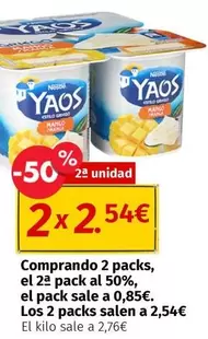 Oferta de Yaos - Comprando 2 Packs en Maskom Supermercados