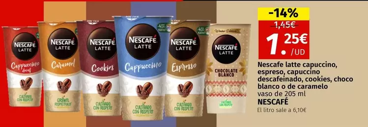 Oferta de Nescafé -  Aux Aux Aux Espromes, Capucho Descafeinado, Capucho Blanco O De Caramelo por 1,25€ en Maskom Supermercados