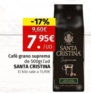 Oferta de Santa Cristina - Cafe Grano Suprema por 7,95€ en Maskom Supermercados