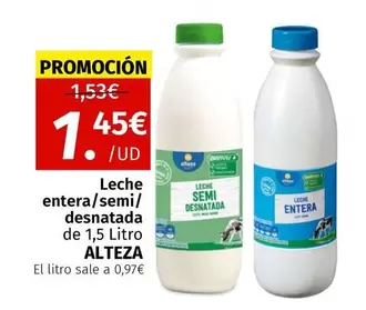 Oferta de Alteza - Leche Entera/semi/desnatada por 1,45€ en Maskom Supermercados