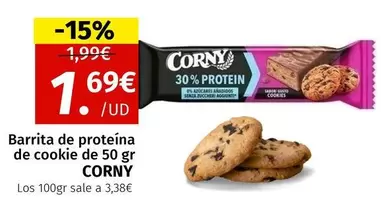 Oferta de Corny - Barrita De Proteina De Cookie por 1,69€ en Maskom Supermercados