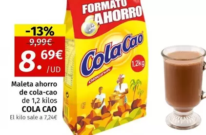 Oferta de Cola Cao - Maleta Ahorro De Cola-cao por 8,69€ en Maskom Supermercados