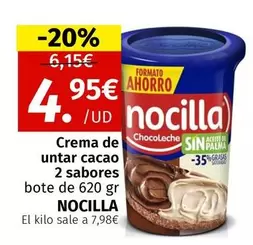 Oferta de Nocilla - Crema De Untar Cacao 2 Sabores por 4,95€ en Maskom Supermercados