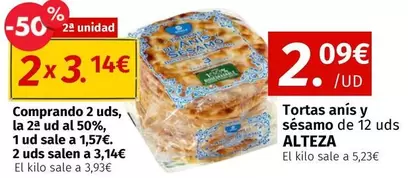 Oferta de Alteza - Tortas Anís Y Sésamo por 2,09€ en Maskom Supermercados