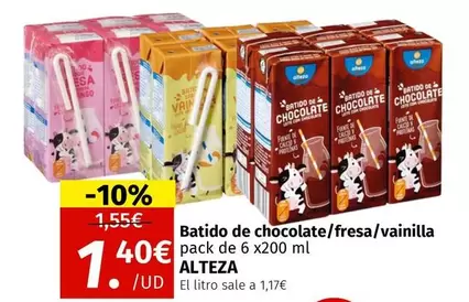 Oferta de Alteza - Batido De Chocolate/fresa/vainilla por 1,4€ en Maskom Supermercados