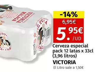 Oferta de Victoria - Cerveza Especial por 5,95€ en Maskom Supermercados