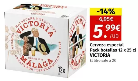 Oferta de Victoria - Cerveza Especial por 5,99€ en Maskom Supermercados