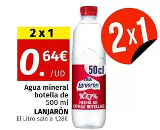 Oferta de Lanjarón - Agua Mineral Botella por 0,64€ en Maskom Supermercados