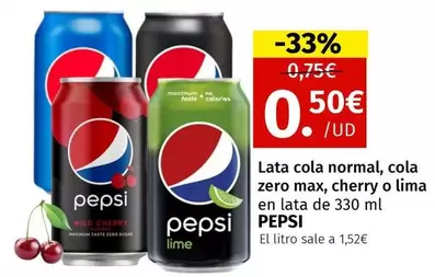 Oferta de Pepsi - Pepsi por 0,5€ en Maskom Supermercados
