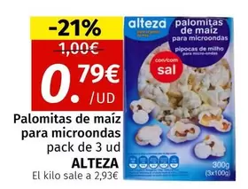 Oferta de Alteza - Palomitas De Maiz Para Microondas por 0,79€ en Maskom Supermercados