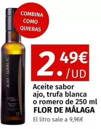 Oferta de Flor - Aceite Sabor Ajo Trufa Blanca O Romero De 250 Ml por 2,49€ en Maskom Supermercados