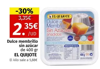 Oferta de El Quijote - Dulce Membrillo Sin Azucar por 2,35€ en Maskom Supermercados