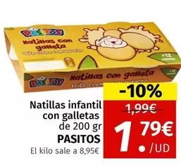 Oferta de Pasitos - Natillas Infantil Con Galletas por 1,79€ en Maskom Supermercados