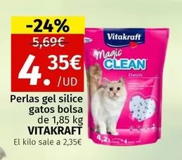 Oferta de Vitakraft - Perlas Gel Silice Gatos Bolsa por 4,35€ en Maskom Supermercados