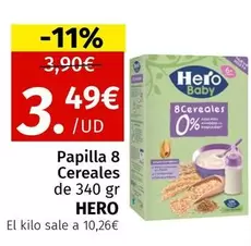 Oferta de Hero - Papilla 8 Cereales por 3,49€ en Maskom Supermercados