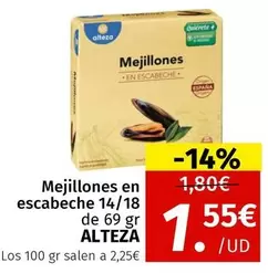Oferta de Alteza - Mejillones En Escabeche por 1,55€ en Maskom Supermercados