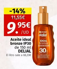 Oferta de Delial - Aceite Ideal Bronze Ip30 por 9,95€ en Maskom Supermercados