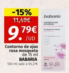 Oferta de Babaria - Contorno De Ojos Rosa Mosqueta por 9,79€ en Maskom Supermercados