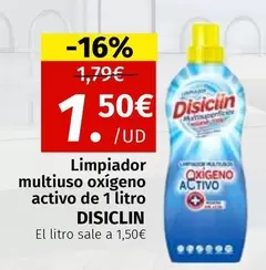 Oferta de Disiclin - Limpiador Multiuso Oxigeno Activo De 1 Litro por 1,5€ en Maskom Supermercados