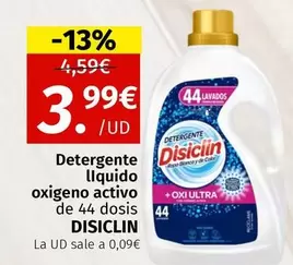 Oferta de Disiclin - Detergente Liquido Oxigeno Activo por 3,99€ en Maskom Supermercados