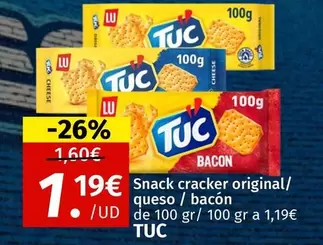 Oferta de Lu - Snack Cracker Original/ Queso / Bacon por 1,19€ en Maskom Supermercados