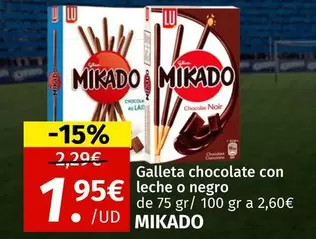 Oferta de Mikado - Galleta Chocolate Con Leche O Negro por 1,95€ en Maskom Supermercados