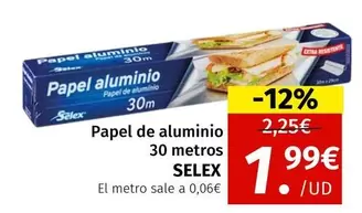 Oferta de Selex - Papel De Aluminio por 1,99€ en Maskom Supermercados