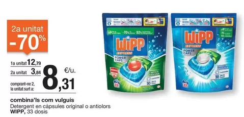 Oferta de Wipp - Detergent En Capsules Original O Antoitors por 12,79€ en BonpreuEsclat