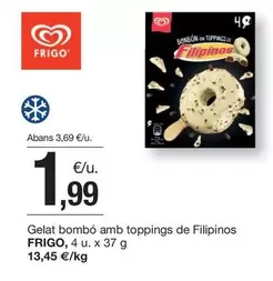 Oferta de Frigo - Gelat Bombo Amb Toppings De Filipinos por 1,99€ en BonpreuEsclat